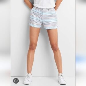 GAP 3" Stripe City Shorts In Cotton Canvas